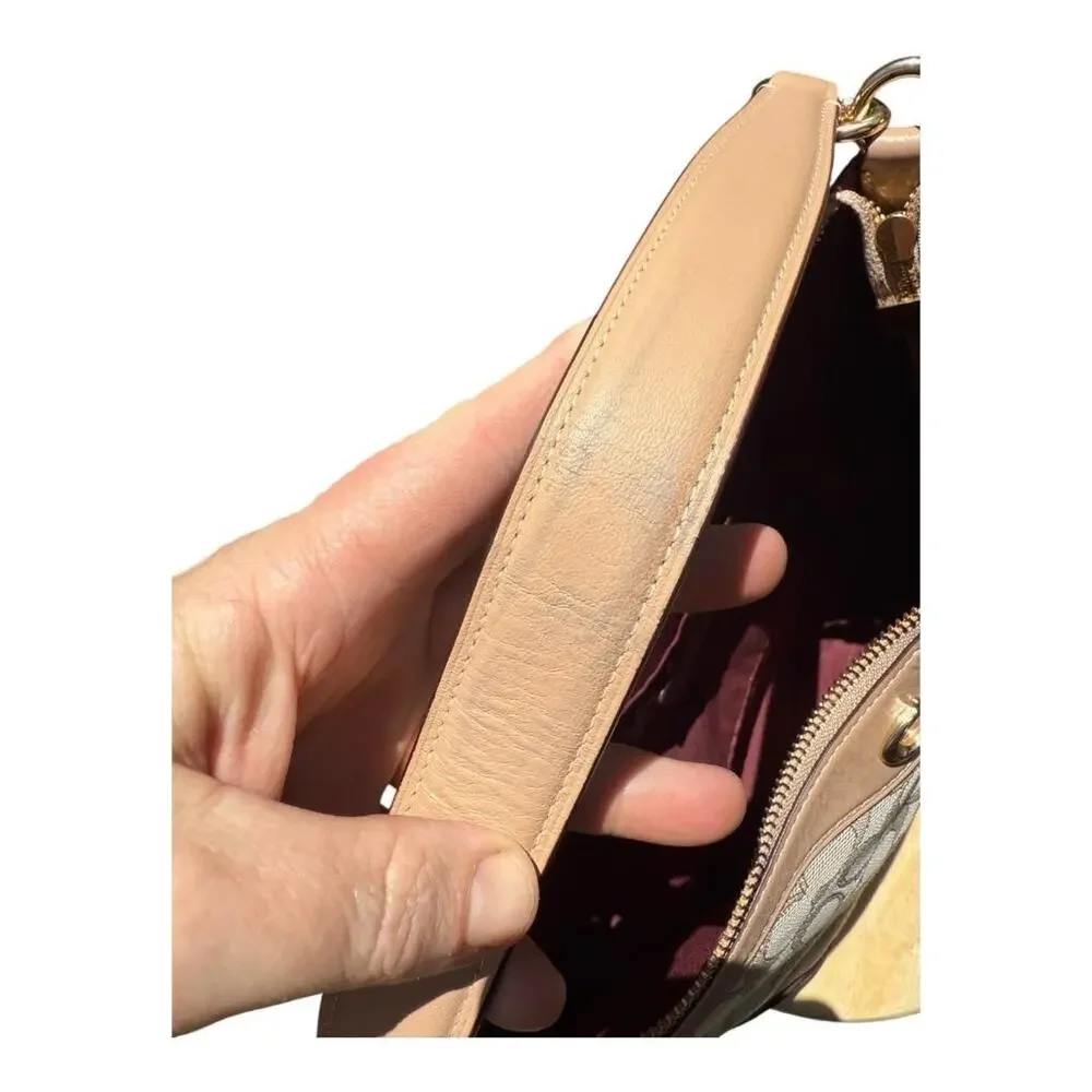 Coach Cream Signature Canvas Hobo Bag